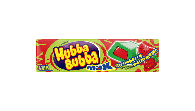 Hubba Bubba Max Strawberry Watermelon Bubble Gum 5stk