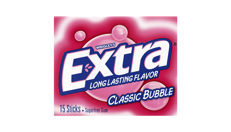 Wrigley's Extra Classic Bubble Gum Sugar Free Gum 15stk