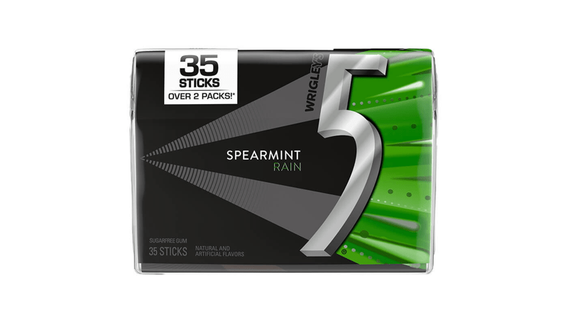 5 Gum Spearmint Rain Sugar Free Gum 35stk