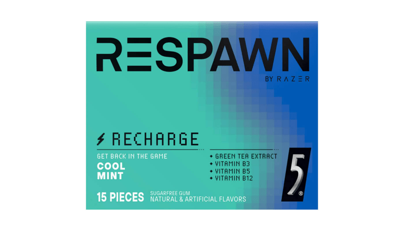 5 Respawn Cool Mint Gum 15stk