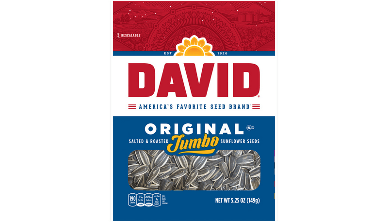 DAVID Roasted & Salted Jumbo Sunflower Seeds 5.25oz