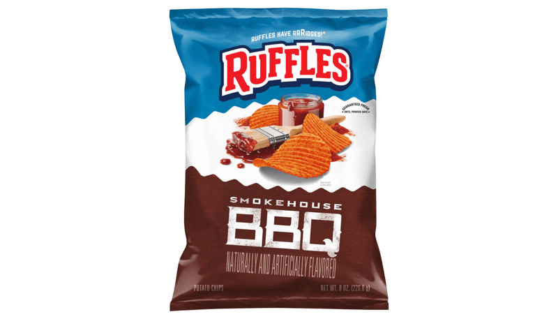 Ruffles Smokehouse BBQ Flavored Potato Chips 8oz