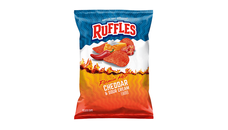 Ruffles Flamin Hot Cheddar Sour Cream 8oz