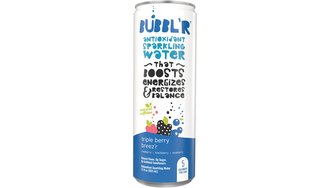Bubbl'r Triple Berry Breez'r Sparkling Water 12oz
