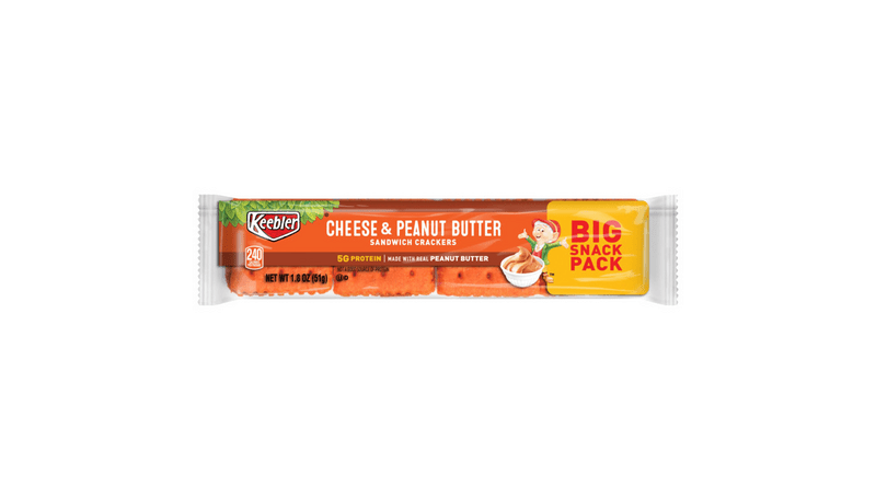 Keebler Big Snack Pack Cheese & Peanut Butter Sandwich Crackers 1.8oz