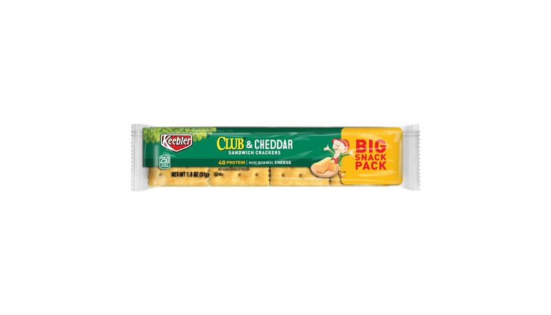 Keebler Big Snack Pack Club & Cheddar Sandwich Crackers 1.8oz