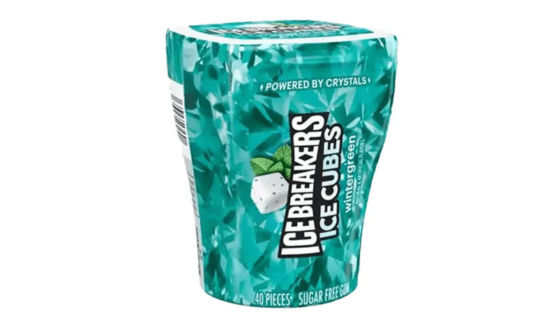 ICE BREAKERS Ice Cubes Wintergreen Sugar Free Gum 3.24oz