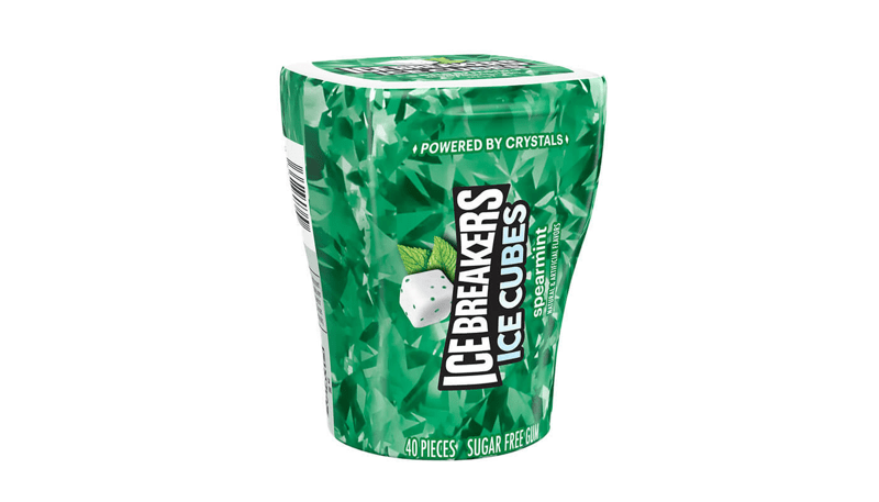 ICE BREAKERS Ice Cubes Spearmint Sugar Free Gum 3.24oz
