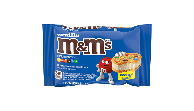 M&M's Vanilla Ice Cream Sandwich 4oz