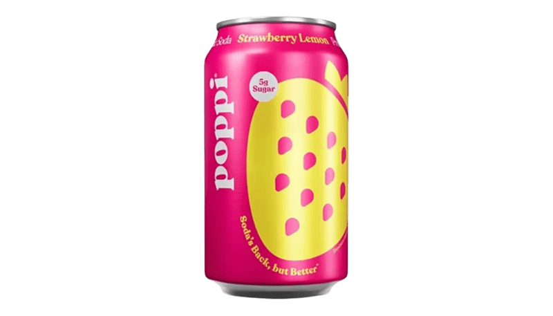 Poppi Strawberry Lemon Prebiotic Soda 12oz