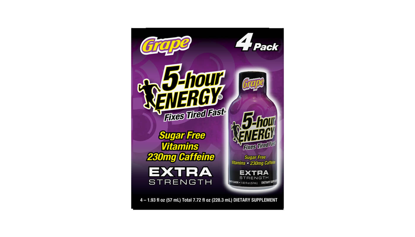 5-hour Energy Extra Strength Grape 1.93oz 4-Pack