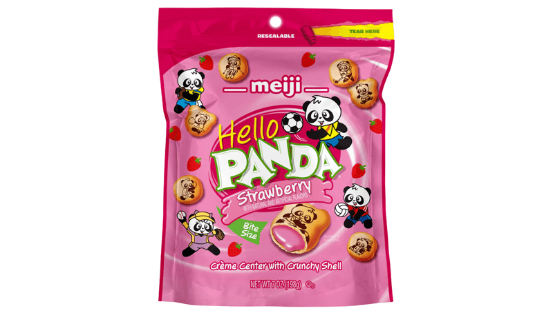 Meiji Hello Panda Strawberry 7oz 