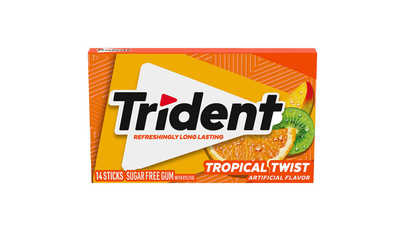 Trident Tropical Twist Sugar Free Gum 14stk
