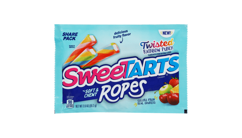 Sweetarts Twisted Rainbow Punch Ropes 3.5oz