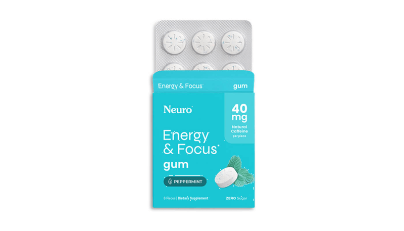 Neuro Gum Energy & Focus Gum Peppermint 6ct