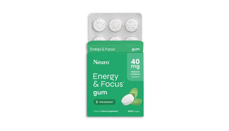 Neuro Gum Energy & Focus Gum Spearmint 6ct