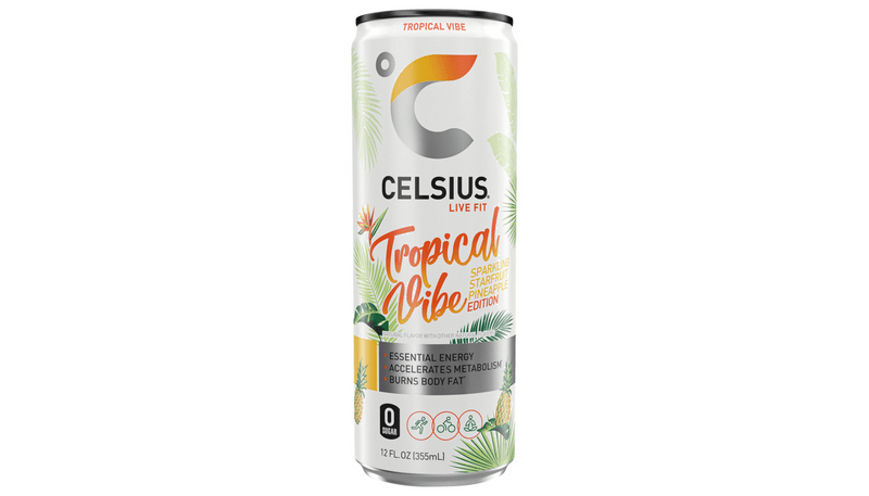 Celsius Tropical Vibe Sparkling Starfruit Pineapple 12oz