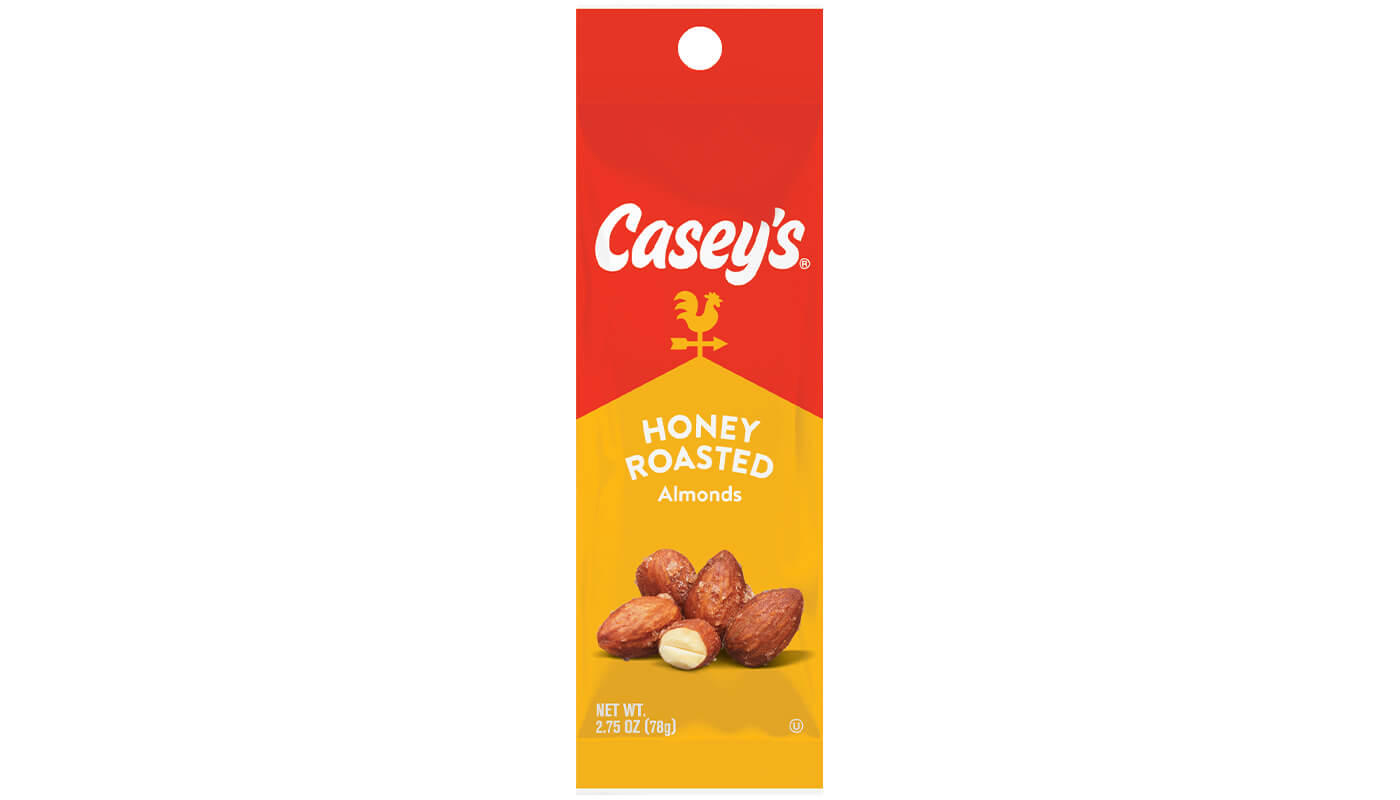 Casey's Honey Roasted Almonds Tube 2.75oz