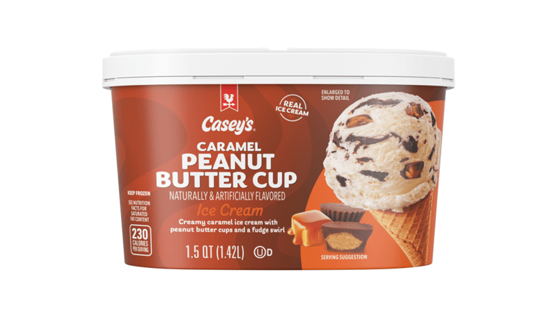 Casey's Caramel Peanut Butter Cup Ice Cream 48oz