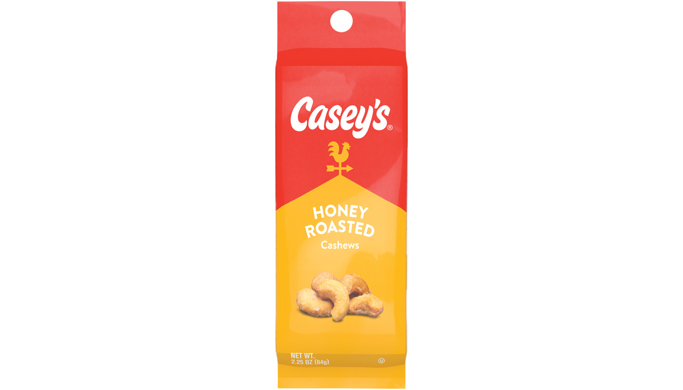 Casey's Honey Roasted Cashew Tube 2.25oz