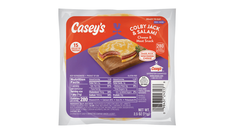 Casey's Salami & Colby Jack Protein 2.5oz