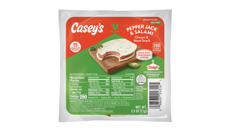 Casey's Salami & Pepper Jack Protein 2.5oz