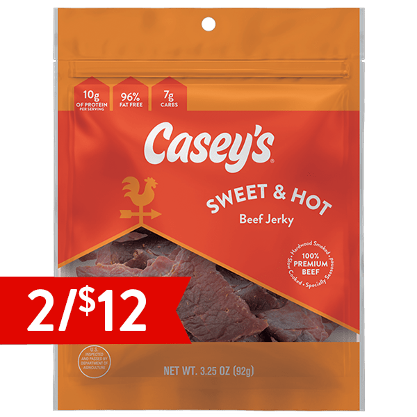 Casey's Sweet & Hot Beef Jerky 3.25oz