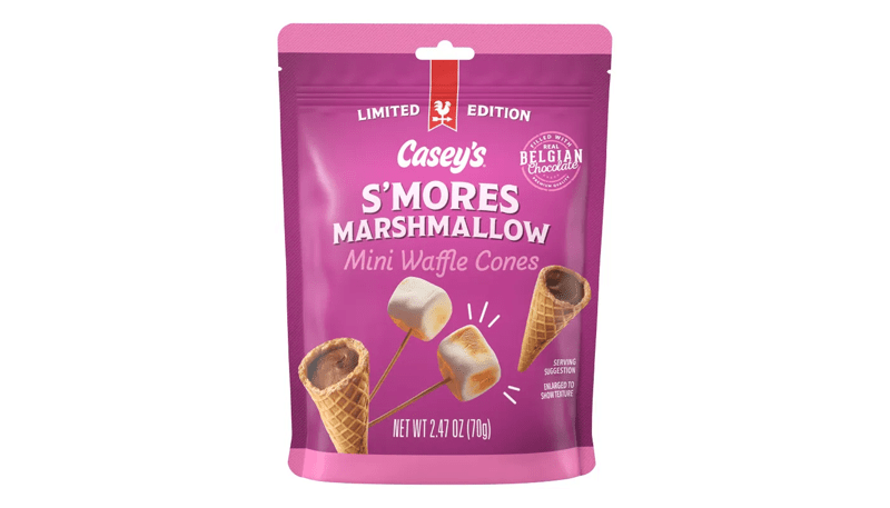 Casey's S'mores Marshmallow Chocolate Waffle Cones 2.47oz 
