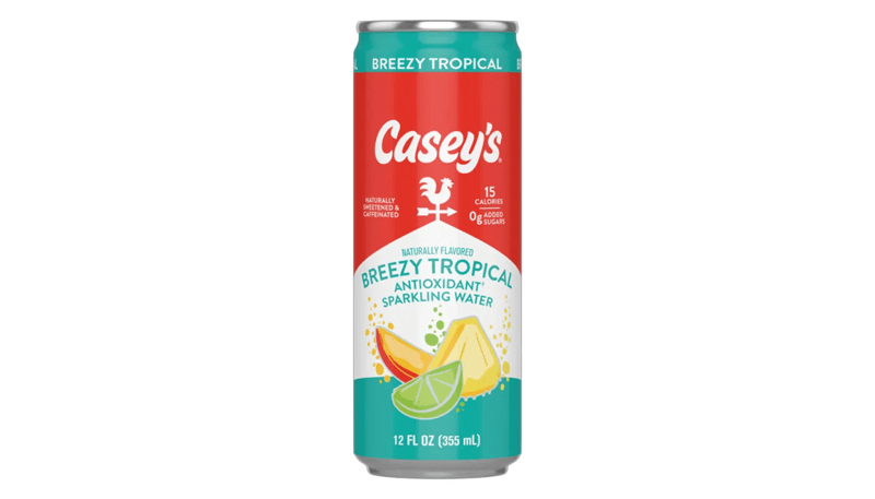 Casey's Sparking Breezy Tropical Antioxidant Sparkling Water 12oz