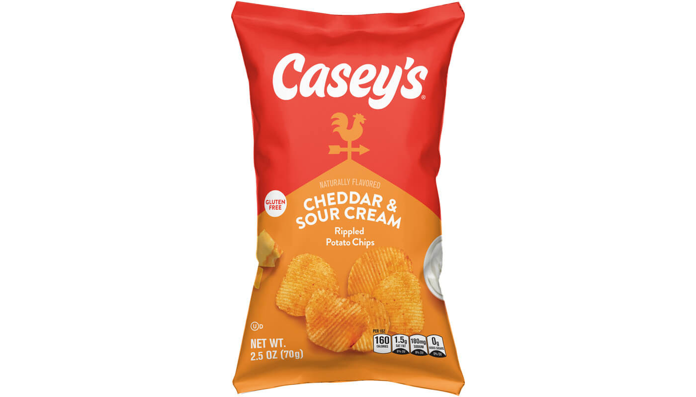 Casey's Cheddar & Sour Cream Chips 2.5oz