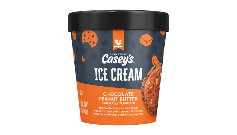 Casey's Chocolate Peanut Butter Ice Cream 16oz 