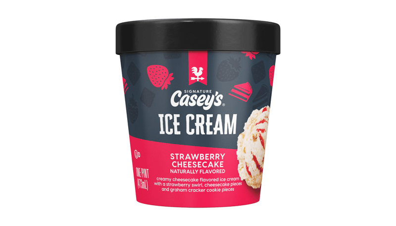 Casey's Strawberry Cheesecake Ice Cream 16oz