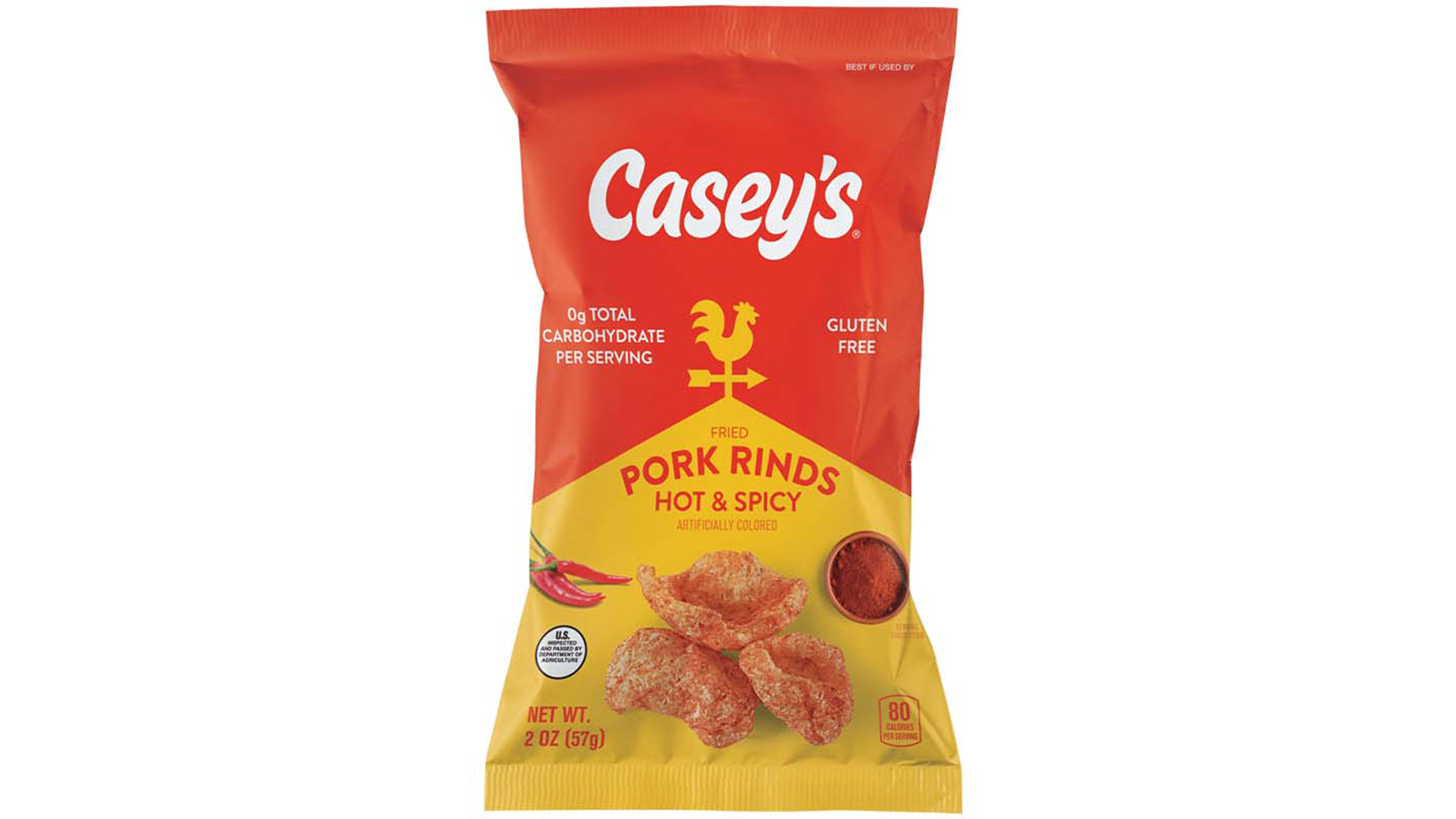 Casey's Hot & Spicy Pork Rinds 2oz