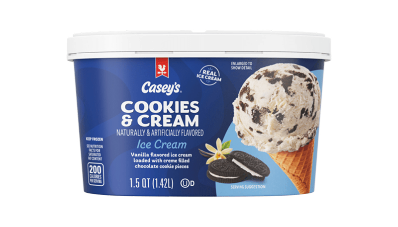 Casey's Cookies & Cream Ice Cream 48oz 