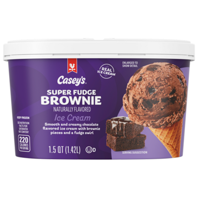 Casey's Super Fudge Brownie Ice Cream 48oz 